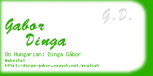 gabor dinga business card