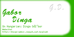 gabor dinga business card